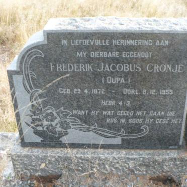 CRONJE Frederik Jacobus 1872-1955