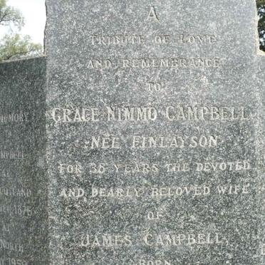 CAMPBELL Grace Nimmo nee FINLAYSON 1876-1943