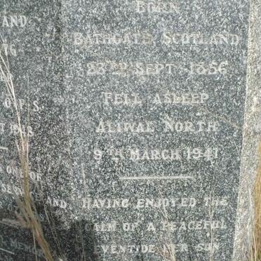 FINLAYSON Annie nee SNEDDON 1856-1941