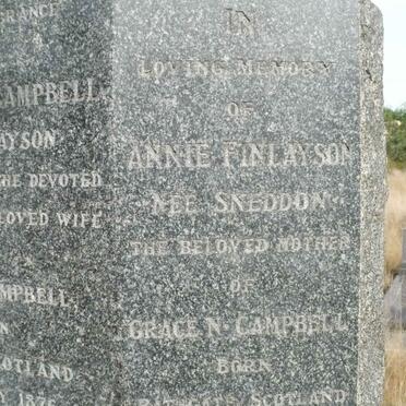 FINLAYSON Annie nee SNEDDON 1856-1941