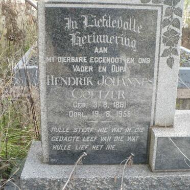COETZER Hendrik Johannes 1881-1956