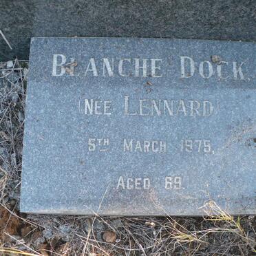 DOCK Blanche nee LENNARD -1975