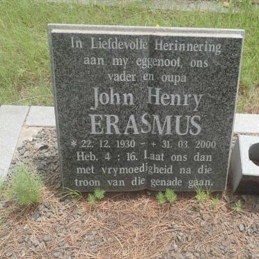 ERASMUS John Henry 1930-2000