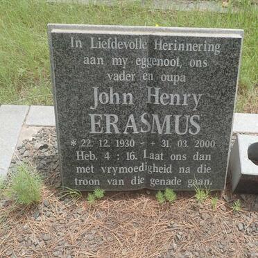ERASMUS John Henry 1930-2000