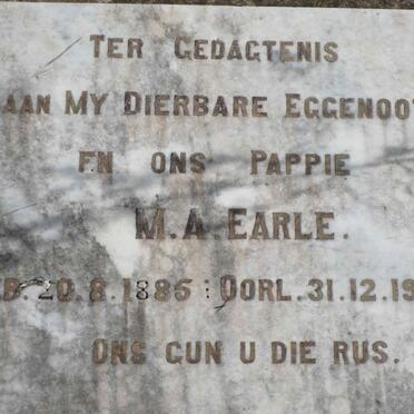 EARLE M.A. 1885-1942