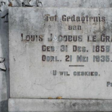 GRANGE Louis Jacobus, le 1858-1935