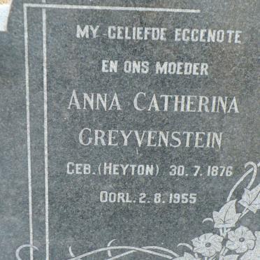 GREYVENSTEIN Anna Catherina nee HEYTON 1876-1955