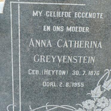 GREYVENSTEIN Anna Catherina nee HEYTON 1876-1955