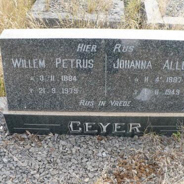 GEYER Willem Petrus 1884-1979 &amp; Johanna Alletta 1887-1949