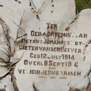 HEEVER Petrus Johannes Potgieter, van den 1914-1916