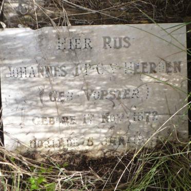 HEERDEN Johannes J.P.C., v. nee VORSTER 1872-1945