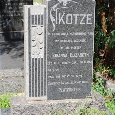 KOTZE Susanna Elizabeth 1898-1958