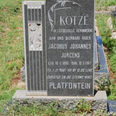 KOTZÉ Jacobus Johannes Jurgens 1890-1967