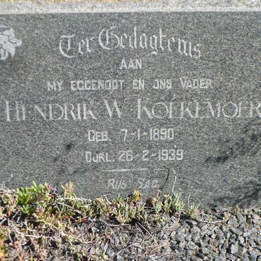 KOEKEMOER Hendrik W. 1890-1939