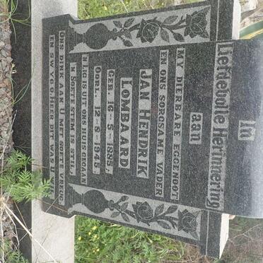 LOMBAARD Jan Hendrik 1885-1945