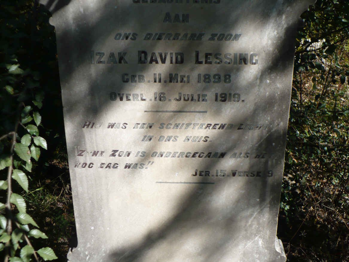 LESSING Izak David 1898-1919