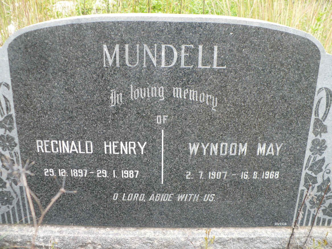 MUNDELL Reginald Henry 1897-1987 &amp; Wyndom May 1907-1968