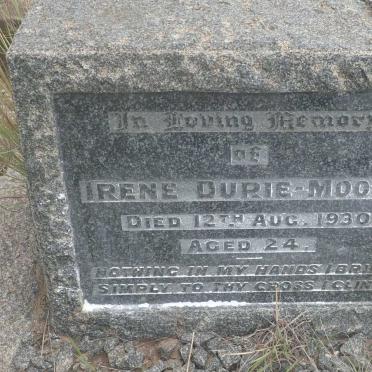 MOORE Irene, DURIE -1930