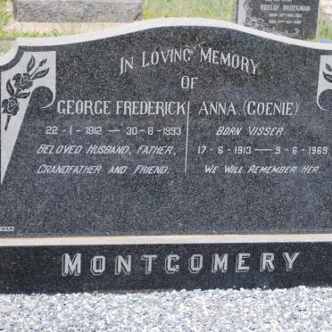 MONTGOMERY George Frederick 1912-1993 &amp; Anna VISSER 1913-1969