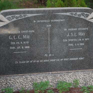 MAY G.C.C. 1878-1961 &amp; J.S.L. VENTER 1877-1956