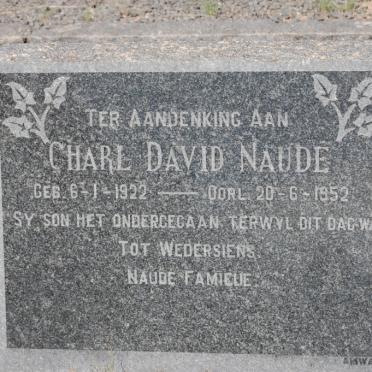 NAUDE Charl David 1922-1952