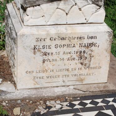 NAUDE Elsie Sophia 1888-1919