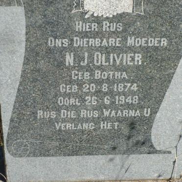 OLIVIER N.J. nee BOTHA 1874-1948
