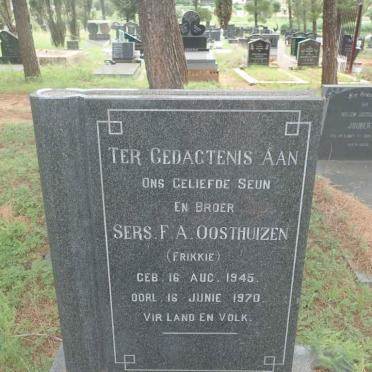 OOSTHUIZEN F.A. 1945-1970