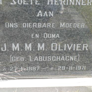 OLIVIER J.M.M.M. nee LABUSCHAGNE 1887-1971