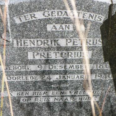PRETORIUS Hendrik Petrus 186?-1940