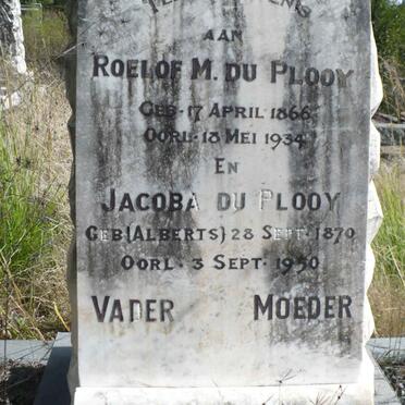 PLOOY Roelof M., du 1866-1934 &amp; Jacoba ALBERTS 1870-1950
