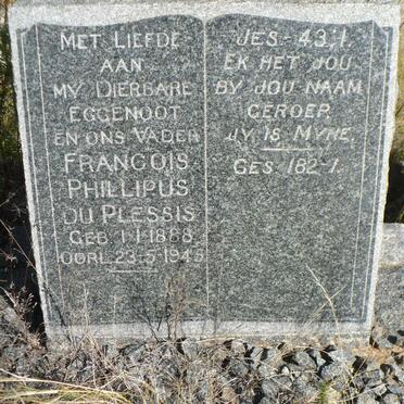 PLESSIS Francois Phillipus, du 1888-1945