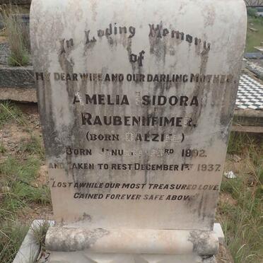 RAUBENHEIMER Amelia Isidora nee DALZIEL 1892-1937