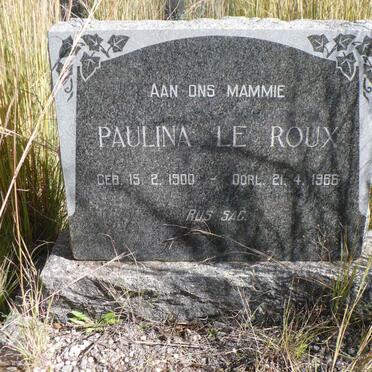 ROUX Paulina, le 1900-1966