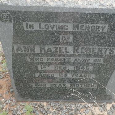 ROBERTS Henry John -1935 &amp; Ann Hazel -1946