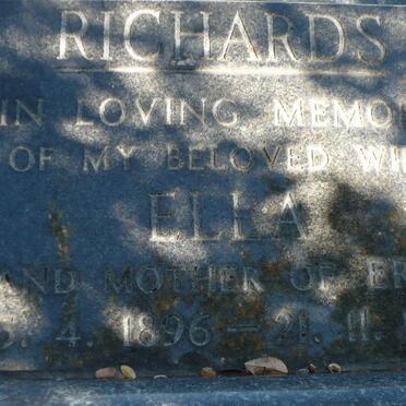 RICHARDS Ella 1896-1979