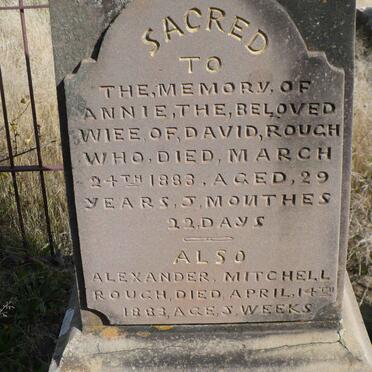 ROUGH Annie -1883 :: ROUGH Alexander Mitchell -1883