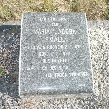 SMALL Maria Jacoba nee VAN ROOYEN 1876-1956