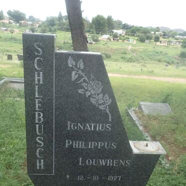 SCHLEBUSCH Ignatius Philippus Louwrens 1927-1988