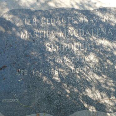 SCHRÖDER Martha Magdalena nee HATTING 1891-1971