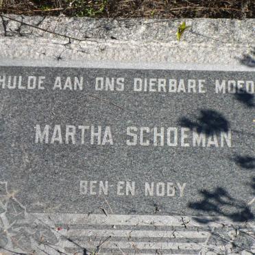SCHOEMAN Martha
