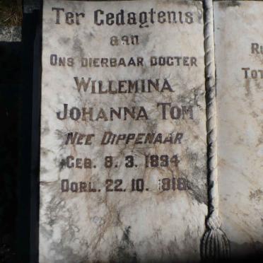 TOM Willemina Johanna nee DIPPENAAR 1894-1918