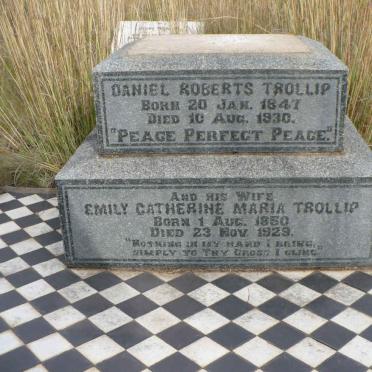 TROLLIP Daniel Roberts 1847-1930 &amp; Emily Catherine Maria 1850-1929