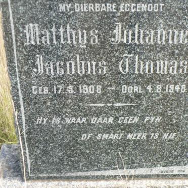 THOMAS Matthys Johannes Jacobus 1908-1948