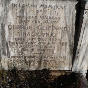 THACKWRAY George Clifford 1904-1938
