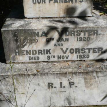 VORSTER Hendrik -1920 &amp; Anna -1920