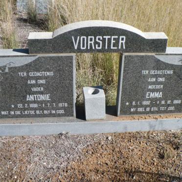 VORSTER Antonie 1898-1976 &amp; Emma 1882-1966