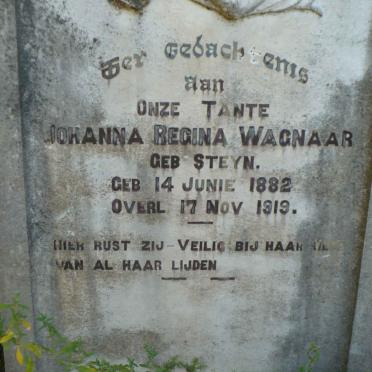 WAGNAAR Johanna Regina nee STEYN 1882-1919