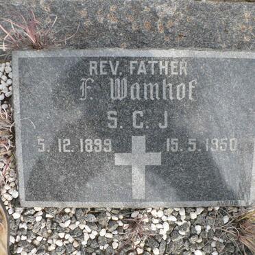 WAMHOF F. 1899-1950