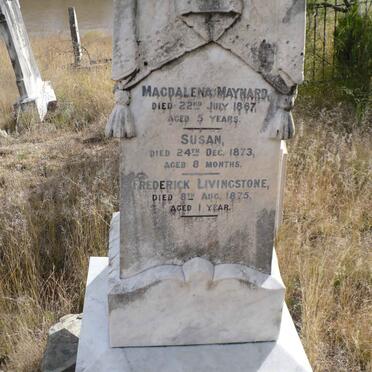 WRIGHT Magdalena Maynard -1867 :: WRIGHT Susan -1873 :: WRIGHT Frederick Livingstone -1875